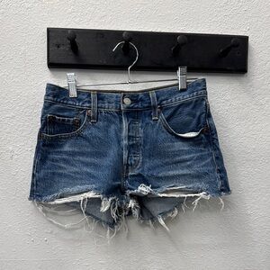 Denim Blue Distressed Women's Shorts